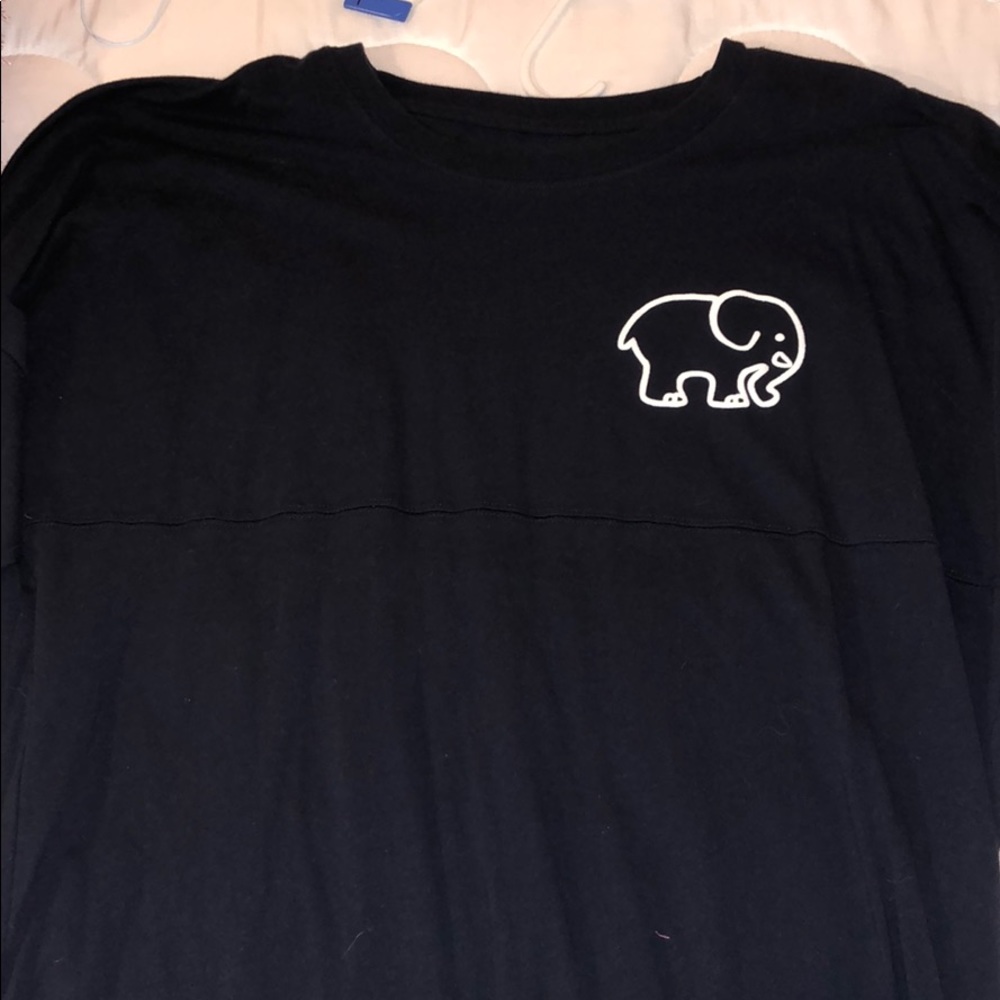 Navy Blue Long Sleeved Ivory Ella T-Shirt